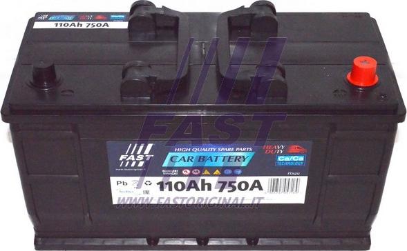 Fast FT75212 - Стартерная аккумуляторная батарея, АКБ xparts.lv