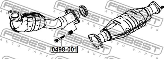 Febest 0498-001 - Bolt, exhaust system xparts.lv