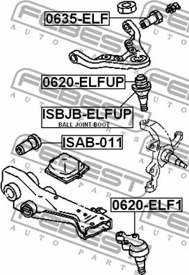 Febest 0635-ELF - Support, control arm xparts.lv