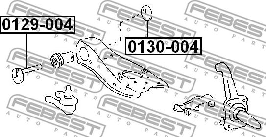 Febest 0130-004 - Caster Shim, axle beam xparts.lv