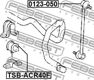 Febest 0123-050 - Rod / Strut, stabiliser xparts.lv