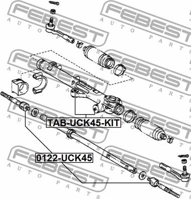 Febest TAB-UCK45-KIT - Mounting, steering gear xparts.lv