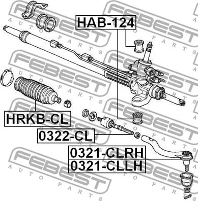 Febest HAB-124 - Piekare, Stūres iekārta xparts.lv
