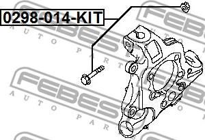 Febest 0298-014-KIT - Болт регулировки развала колёс xparts.lv