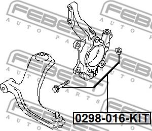 Febest 0298-016-KIT - Camber Correction Screw xparts.lv