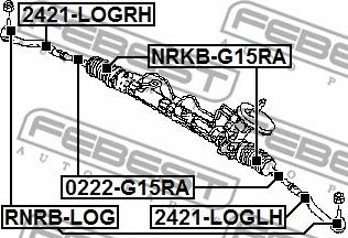 Febest RNRB-LOG - Repair Kit, tie rod end xparts.lv