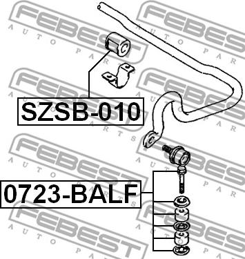 Febest 0723-BALF - Тяга / стойка, стабилизатор xparts.lv