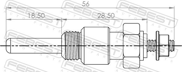 Febest 21642-002 - Glow Plug, auxiliary heater xparts.lv