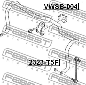 Febest 2323-T5F - Rod / Strut, stabiliser xparts.lv