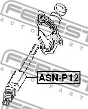 Febest ASN-P12 - Stūres sviras vārpsta xparts.lv