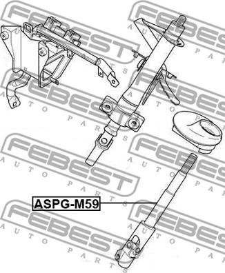 Febest ASPG-M59 - Stūres sviras vārpsta xparts.lv
