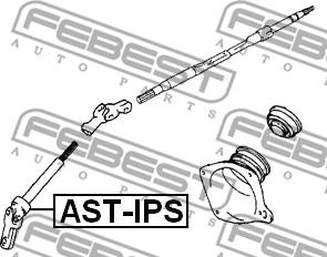Febest AST-IPS - Stūres sviras vārpsta xparts.lv