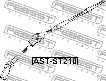Febest AST-ST210 - Stūres sviras vārpsta xparts.lv