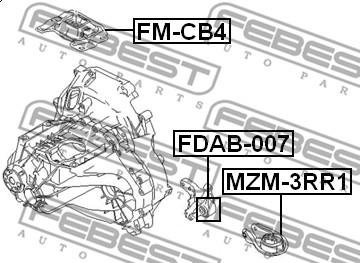 Febest FDAB-007 - Mounting, automatic transmission xparts.lv
