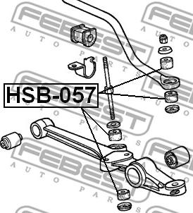Febest HSB-057 - Tie Bar Bush xparts.lv