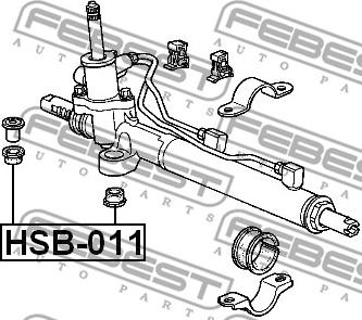 Febest HSB-011 - Mounting, steering gear xparts.lv