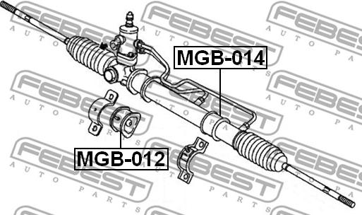 Febest MGB-014 - Mounting, steering gear xparts.lv
