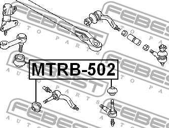 Febest MTRB-502 - Ремкомплект, наконечник поперечной рулевой тяги xparts.lv