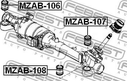 Febest MZAB-107 - Подвеска, рулевое управление xparts.lv