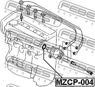 Febest MZCP-004 - Seal, ignition distributor xparts.lv