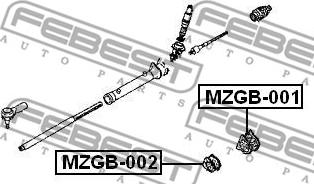 Febest MZGB-002 - Piekare, Stūres iekārta xparts.lv