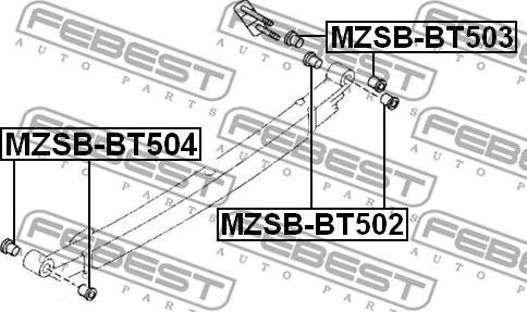 Febest MZSB-BT502 - Bukse, Lāgu atspere xparts.lv