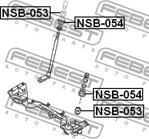 Febest NSB-053 - Втулка, рычаг поворотного кулака xparts.lv