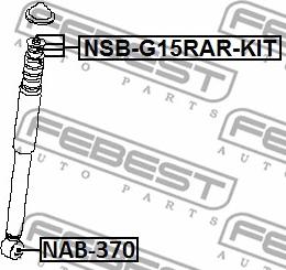 Febest NSB-G15RAR-KIT - Montāžas komplekts, Amortizators xparts.lv