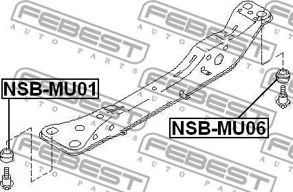 Febest NSB-MU06 - Mounting, axle beam xparts.lv