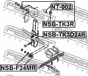 Febest NSB-TK3R - Tie Bar Bush xparts.lv
