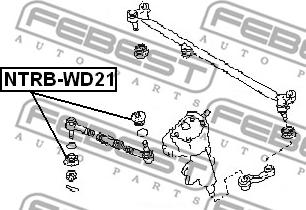 Febest NTRB-WD21 - Ремкомплект, наконечник поперечной рулевой тяги xparts.lv