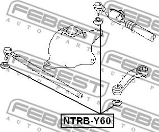 Febest NTRB-Y60 - Remkomplekts, Stūres šķērsstiepņa uzgalis xparts.lv