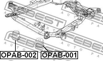 Febest OPAB-001 - Montavimas, atraminis rėmas / variklio laikiklis xparts.lv