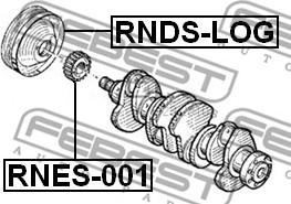 Febest RNDS-LOG - Belt Pulley, crankshaft xparts.lv