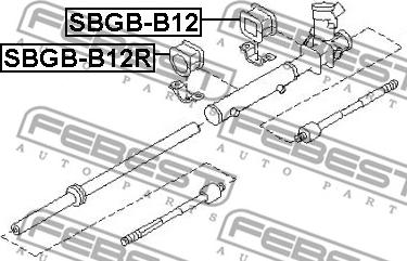 Febest SBGB-B12R - Подвеска, рулевое управление xparts.lv