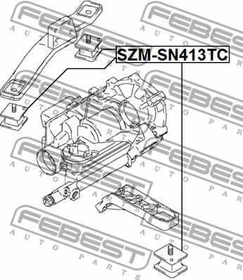 Febest SZM-SN413TC - Mounting, transfer case xparts.lv