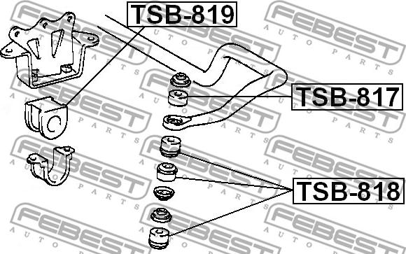Febest TSB-817 - Tie Bar Bush xparts.lv