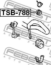 Febest TSB-788 - Tie Bar Bush xparts.lv