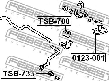 Febest TSB-733 - Bukse, Stabilizators xparts.lv
