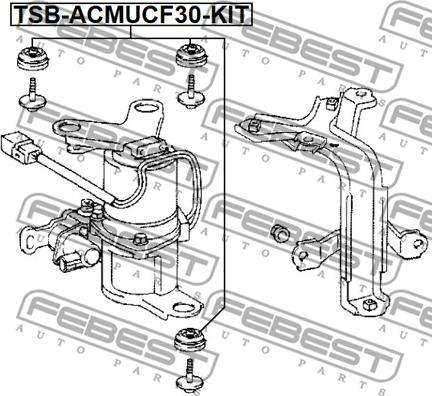 Febest TSB-ACMUCF30-KIT - Oro kompresoriaus montavimas xparts.lv