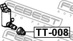 Febest TT-008 - Прокладка, насос омытеля / бачок омывателя xparts.lv