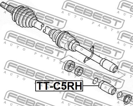 Febest TT-C5RH - Šarnīru komplekts, Piedziņas vārpsta xparts.lv