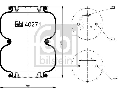 Febi Bilstein 40271 - Bellow, air suspension xparts.lv
