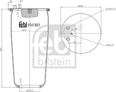Febi Bilstein 101301 - Bellow, air suspension xparts.lv