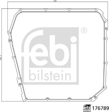 Febi Bilstein 176789 - Прокладка, масляный поддон автоматической коробки передач xparts.lv