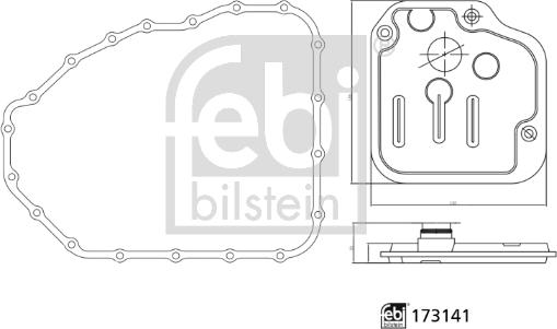 Febi Bilstein 173141 - Hidrofiltrs, Automātiskā pārnesumkārba xparts.lv