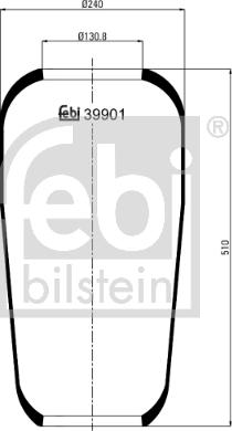 Febi Bilstein 39901 - Dėklas, pneumatinė pakaba xparts.lv