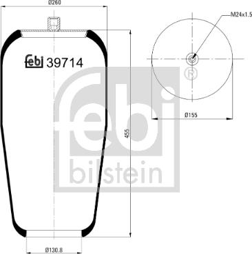 Febi Bilstein 39714 - Bellow, air suspension xparts.lv