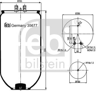 Febi Bilstein 35677 - Bellow, air suspension xparts.lv