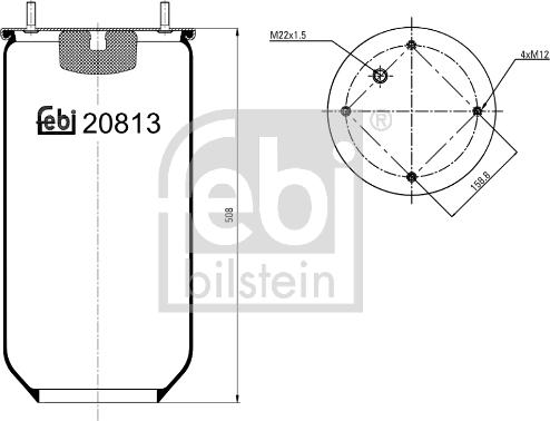 Febi Bilstein 20813 - Bellow, air suspension xparts.lv